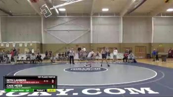 149 lbs 1st Place Match - Seth Lambers, University Of The Cumberlands (KY) vs Cade Meier, Campbellsville University