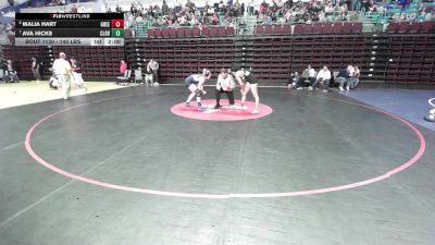 140 lbs Consolation - Malia Hart, Greenwood vs Ava Hicks, Clover