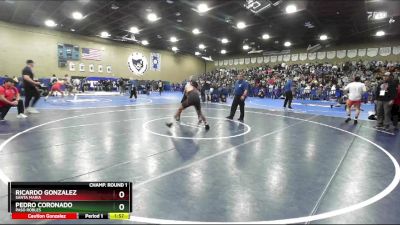 150 lbs Champ. Round 1 - Ricardo Gonzalez, Santa Maria vs Pedro Coronado, Paso Robles