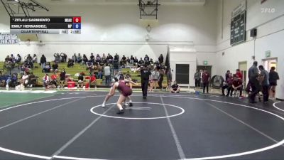 131 lbs Quarterfinal - Zitlali Sarmiento, Mt. San Antonio College vs Emily Hernandez,, Moorpark College