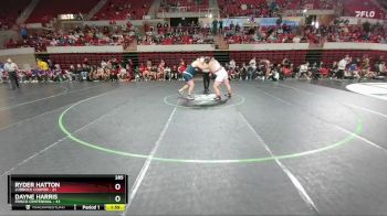 285 lbs Quarters & 1st Wb (16 Team) - Ryder Hatton, Lubbock Cooper vs Dayne Harris, Frisco Centennial