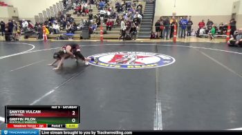 65 lbs Champ. Round 1 - Sawyer Vulcan, Centennial vs Griffin Pilon, Monticello Warriors