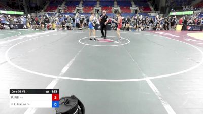 106 lbs Cons 32 #2 - Peter Filli, NY vs Lytning Hazen, CA