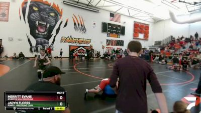 85+ Round 5 - Jadyn Flores, Powell Wrestling Club vs Merritt Evans, Riverton USA Wrestling