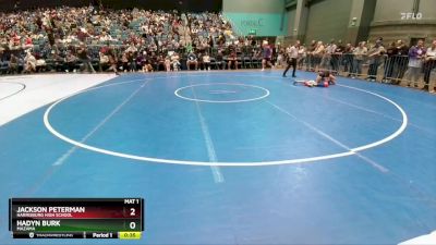 126 lbs Prelim - Jackson Peterman, Harrisburg High School vs Hadyn Burk, Mazama