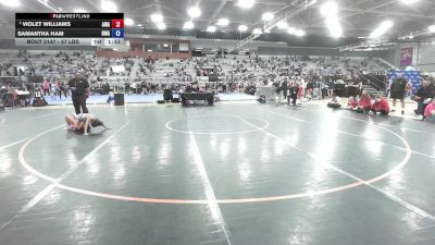 57 lbs Quarters - Violet Williams, Avalanche Wrestling Association vs Samantha Ham, Nebraska Wrestling Academy