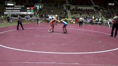 1-5A 132 1st Place Match - Blakeley Baggett, Montevallo vs Alyssa Franklin, Northside High School