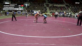 1-5A 132 1st Place Match - Blakeley Baggett, Montevallo vs Alyssa Franklin, Northside High School