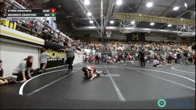 46 lbs Round Of 16 - Kyren Hiracheta, Carl Albert vs Maverick Crawford, Southmoore SaberCats Wrestling