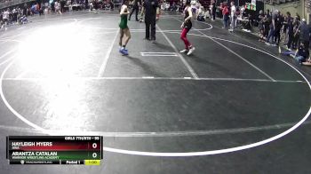 95 lbs Semifinal - Hayleigh Myers, HWA vs Arantza Catalan, Warrior Wrestling Academy