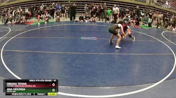 91 lbs Cons. Semi - Ana Mounga, WESTLAKE vs Ariana Tovar, Victory Wrestling-Central WA