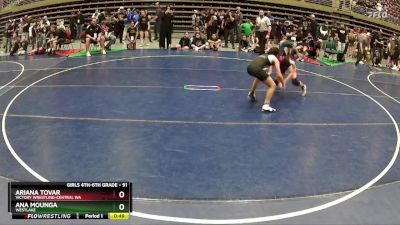 91 lbs Cons. Semi - Ana Mounga, WESTLAKE vs Ariana Tovar, Victory Wrestling-Central WA