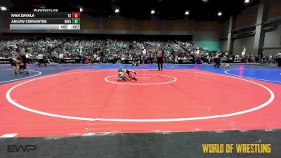 40 lbs Quarterfinal - Ivan Zavala, Team Coalinga vs Arlow Cervantes, Ontario Animals Wrestling Club