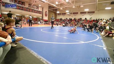 46 lbs Rr Rnd 1 - Barrett Smith, Owasso Takedown Club vs Violet Jones, Mojo Mulisha 9U