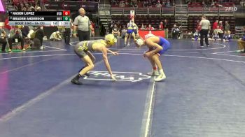 1A-120 lbs Cons. Round 3 - Kasen Lopez, West Sioux, Hawarden vs Braden Anderson, Hinton