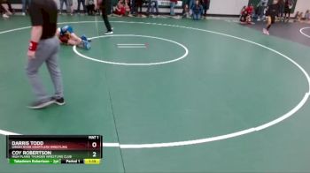 75 lbs 1st Place Match - Coy Robertson, High Plains Thunder Wrestling Club vs Darris Todd, Green River Grapplers Wrestling