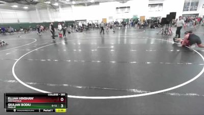 285 lbs Cons. Round 1 - Elijah Hinshaw, Indianapolis vs Giulian Bodiu, Findlay