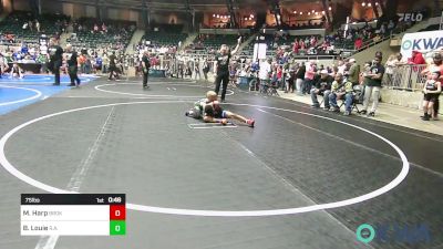 75 lbs Consi Of 8 #1 - Maddon Harp, Broken Bow Youth Wrestling vs Bishop Louie, R.a.w.