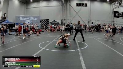 60 lbs Round 3 (4 Team) - Cai Becker, Mat Warriors Black vs Beau McKeown, Mat Assassins Red