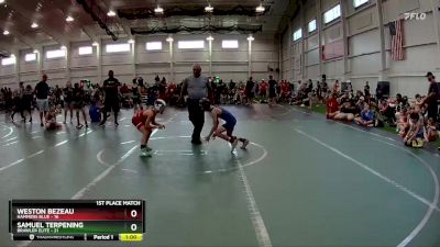 72 lbs Finals (2 Team) - Weston Bezeau, Hammers Blue vs Samuel Terpening, Brawler Elite