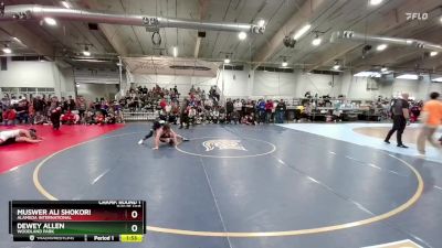 150 lbs Champ. Round 1 - Dewey Allen, Woodland Park vs Muswer Ali Shokori, Alameda International