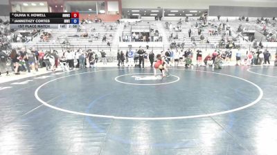 145 lbs 5th Place Match - Olivia V. Howell, NWWC vs Jannethzy Cortes, Mukilteo Wrestling Club