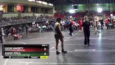 160 lbs Cons. Round 4 - Lucas Haverty, Gretna Youth Wrestling vs Kason Ayala, Nebraska Elite Wrestling Club