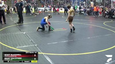 67 lbs Champ. Round 2 - Brody Kalczynski, Dansville WC vs Wyatt Blackwell, Ferndale Eagles WC