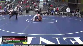 113 lbs Quarterfinals (8 Team) - Austin Klippstein, Elgin vs Cheli Zamora-Hernandez, Guthrie