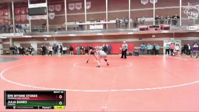 132 lbs Quarterfinal - Emi Wynne Stokes, Madison High School vs Julia Banks, Challis