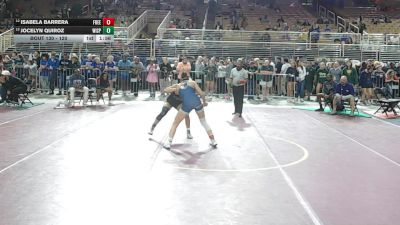 120 lbs Cons. Round 1 - Isabela Barrera, Freedom vs Jocelyn Quiroz, Winter Springs