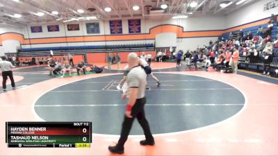 285 lbs Champ. Round 1 - Hayden Benner, Messiah College vs Tashaud Nelson, Nebraska Wesleyan University