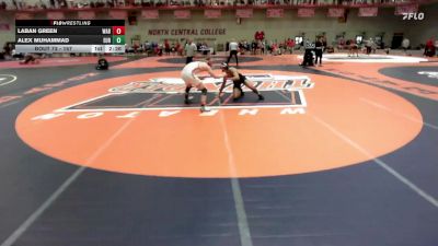 157 lbs Champ. Round 1 - Laban Green, Wabash vs Alex Muhammad, Eureka