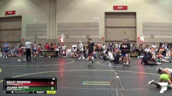 58 lbs Round 5 (10 Team) - Kinley Pederson, Untouchables vs Juliana Matteo, Ragin Raisins WC