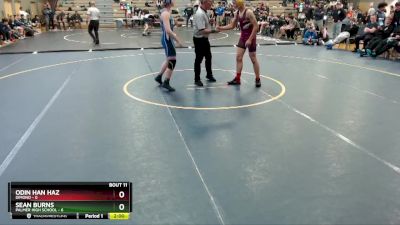 152 lbs Round 3: 3:00pm Fri. - Sean Burns, Palmer High School vs Odin Han Haz, Dimond