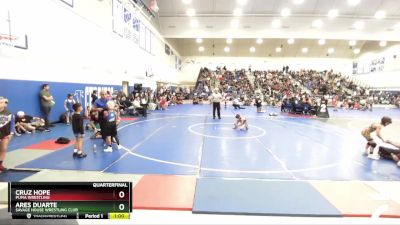 67 lbs Quarterfinal - Ares Duarte, Savage House Wrestling Club vs Cruz Hope, Puma Wrestling