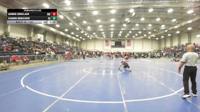 125 lbs Champ. Round 1 - James Sinclair, Oneonta State vs Caden Beecher, Utica