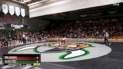 125 lbs Ben Aranda, Cleveland State vs Blake West, Northern Illinois