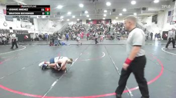 113 lbs Cons. Round 2 - Braydon Beckinger, Quartz Hill vs Joshue Jimenez, Colton
