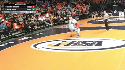 1A 215 lbs Cons. Round 1 - Keller Stocks, Mt. Zion vs Wade Rees, Pinckneyville