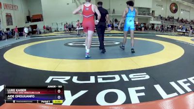 165 lbs Quarterfinal - Luke Kaiser, Southeast Ohio Wrestling Club vs Aide Omoijuanfo, Ohio