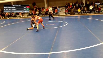 85 lbs Round 1 - Jonathan Scott, Gothenburg vs Wyatt McDermott, Westridge