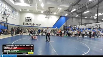 66 lbs Cons. Round 1 - Sahara McCauley, AVIATOR WRESTLING CLUB vs Austyn Syphus, Mountain Ridge Youth