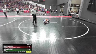 69 lbs Cons. Round 3 - Dean Flege, LAW vs Rocco Mion, Poynette Panther Youth Wrestli