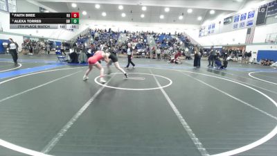 130 lbs 7th Place Match - Alexa Torres, Golden West vs Faith Bree, Redondo Union