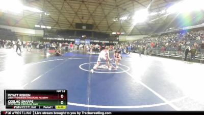 132 lbs Cons. Round 2 - Wyatt Risken, Liberty Warriors Wrestling Academy vs Coelho Sharpe, Mt Spokane Wrestling Club