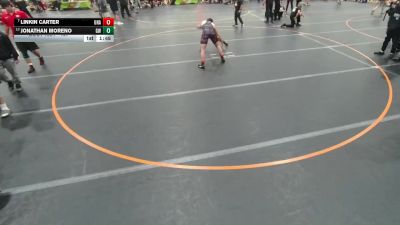 157 lbs Cons. Round 6 - Jonathan Moreno, Gladiator Wrestling vs Linkin Carter, Unattached