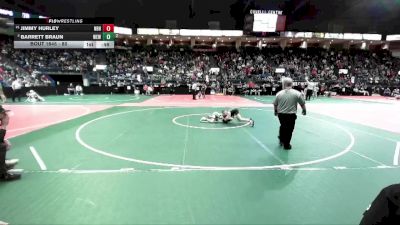 80 lbs Cons. Round 3 - Barrett Braun, WEWA vs Jimmy Hurley, NBHA