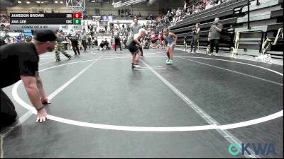 75-83 lbs Consi Of 8 #2 - Jameson Brown, Shelton Wrestling Academy vs Ava Lee, CacheWrestlingClub