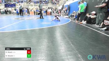 46 lbs Rr Rnd 2 - Brooks Wood, Husky Wrestling Club vs Nash Woods, Duncan Demons